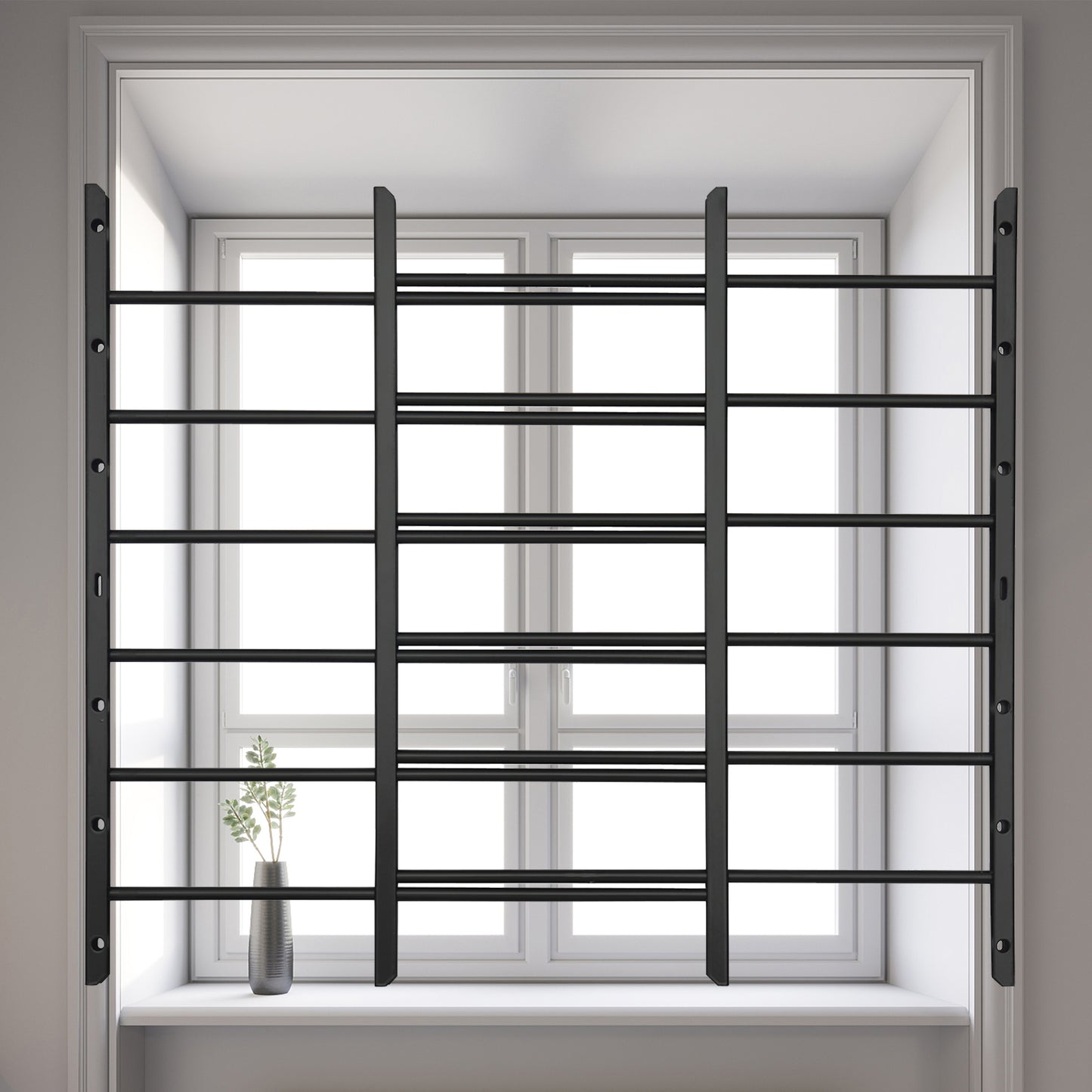 Hinged 6-Bar Window Guard