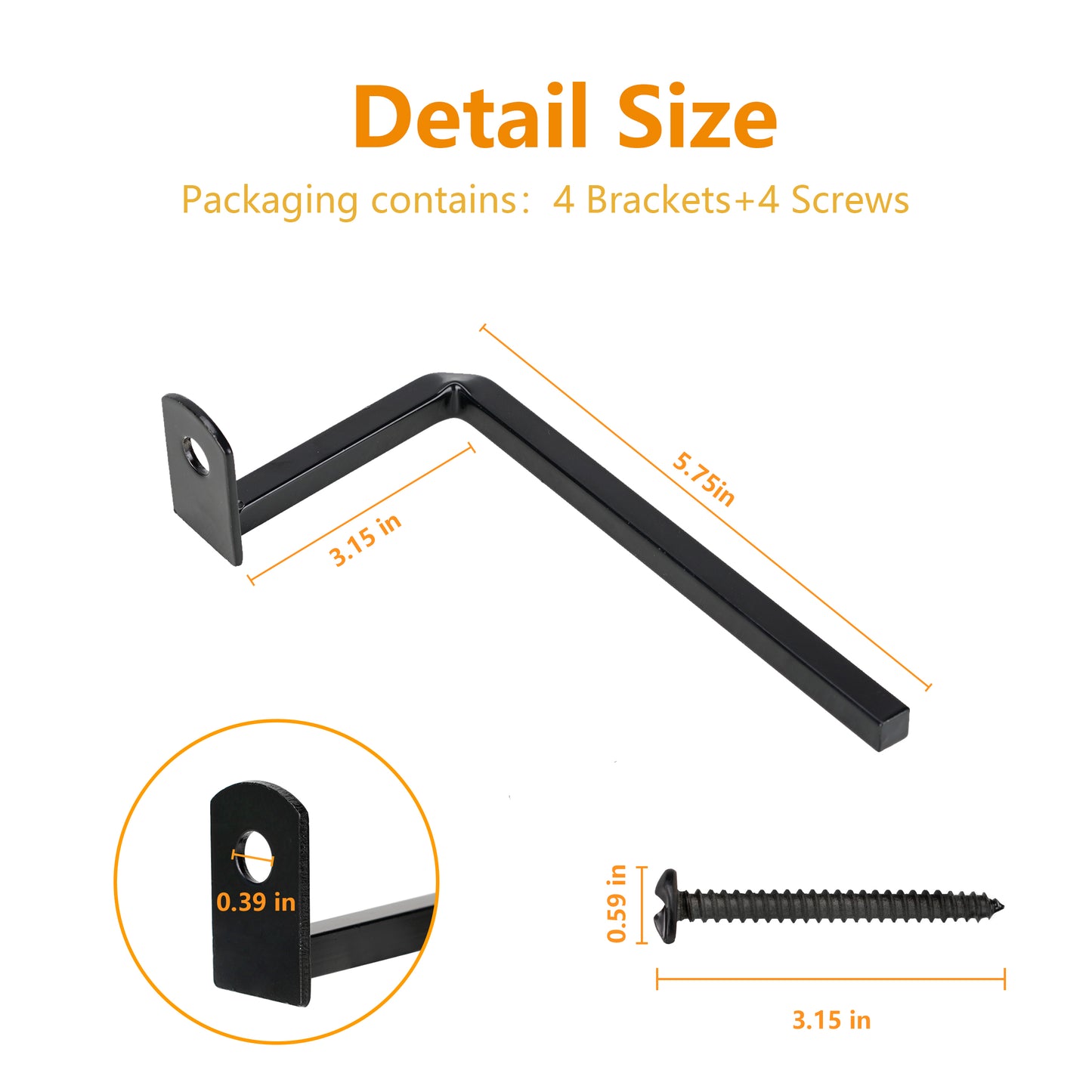 3 in. Projection Brackets (4-Pack)