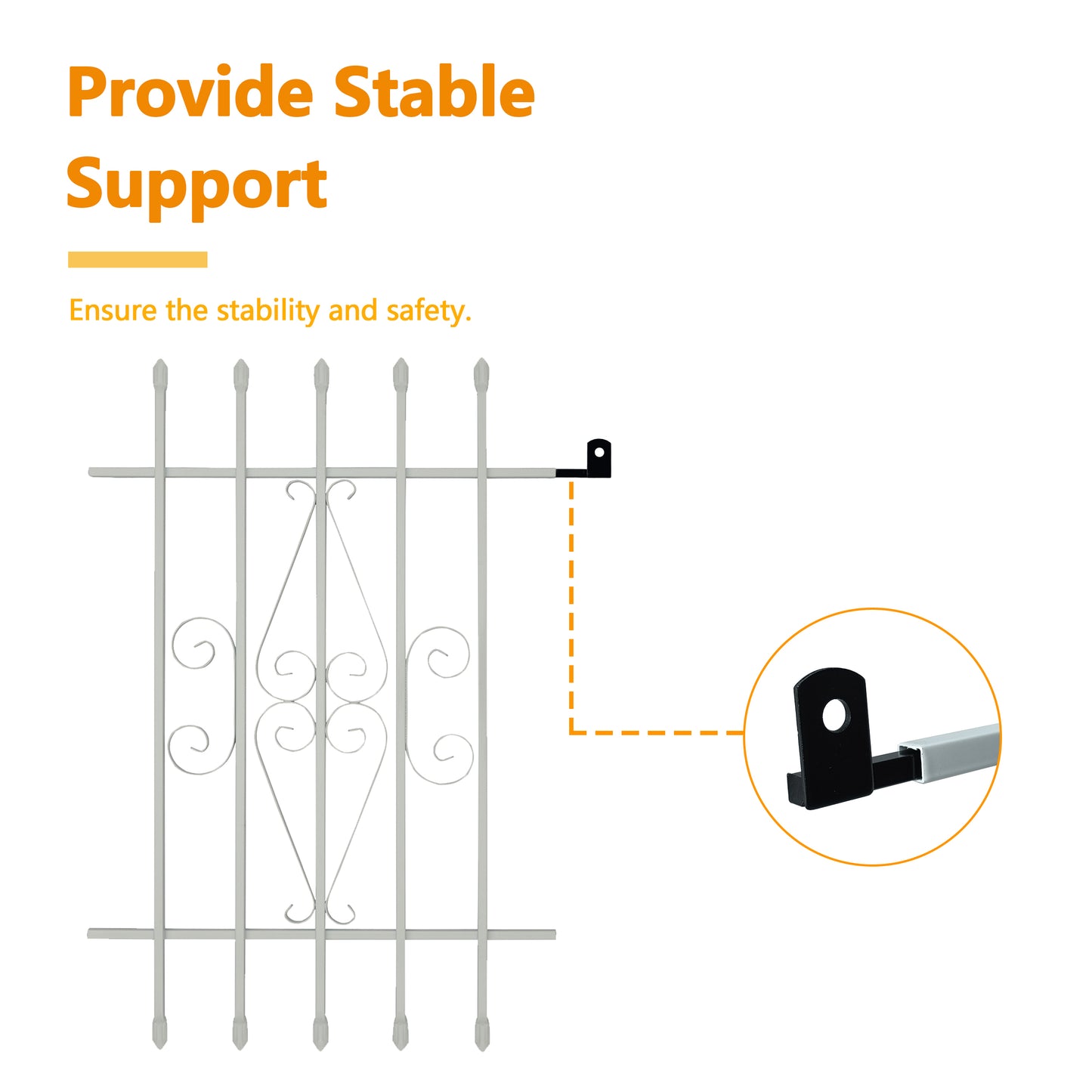 Flush-Mount Window Bar Brackets (4-Pack)