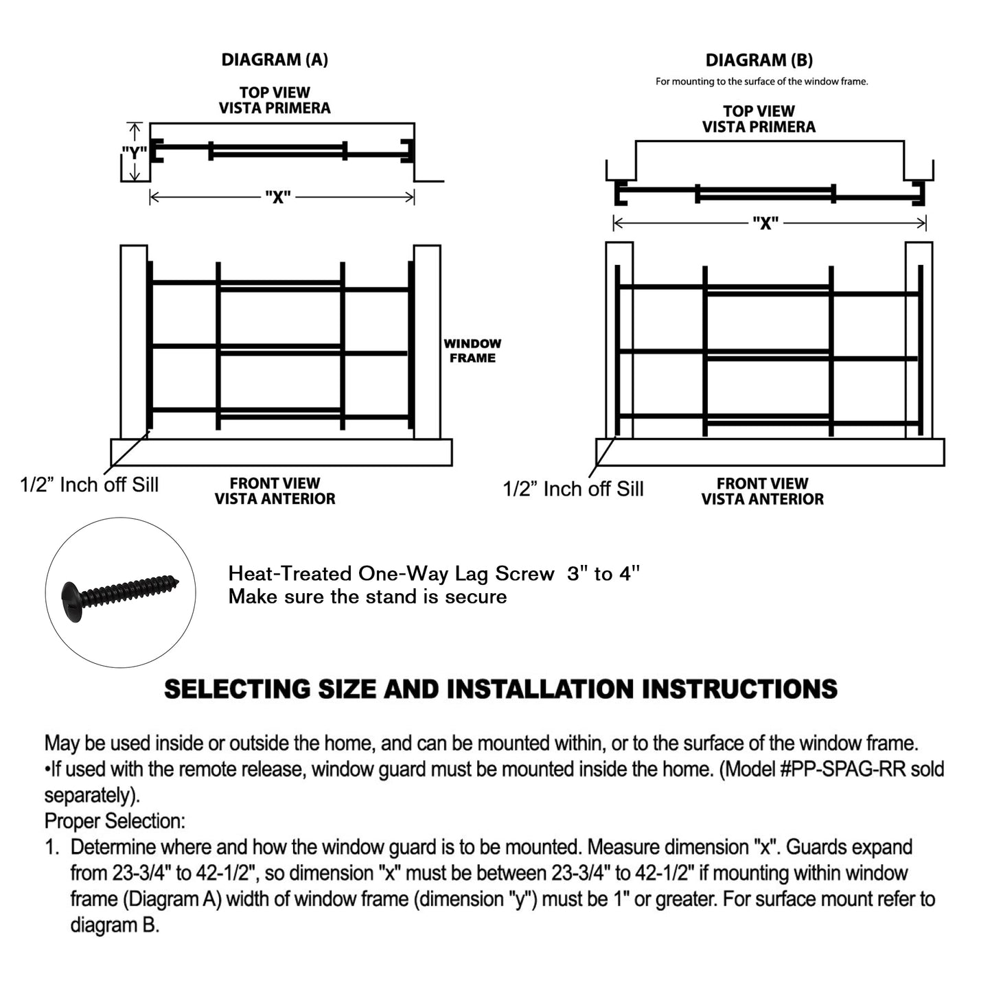 Hinged 4-Bar Window Guard