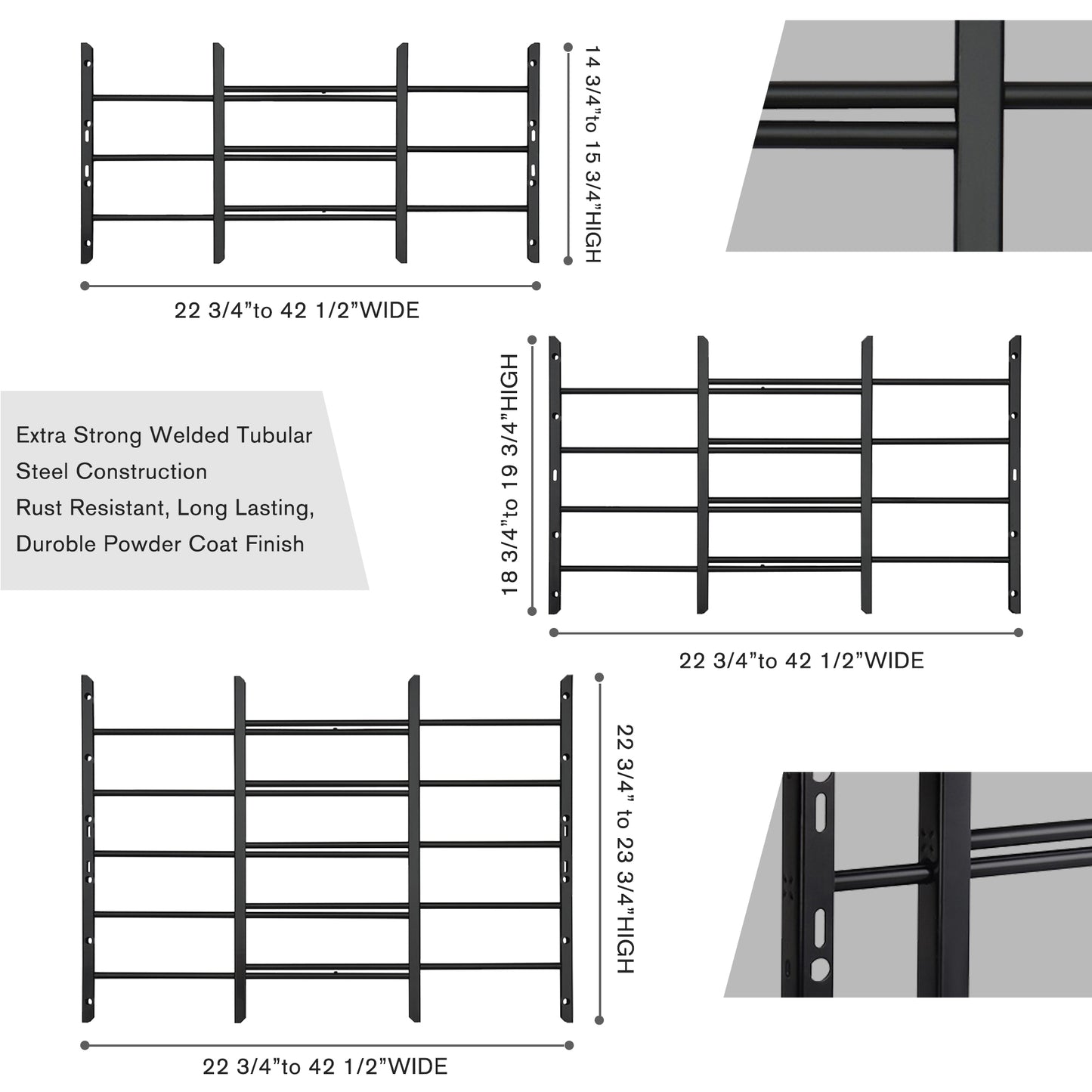 Fixed 3-Bar Window Guard