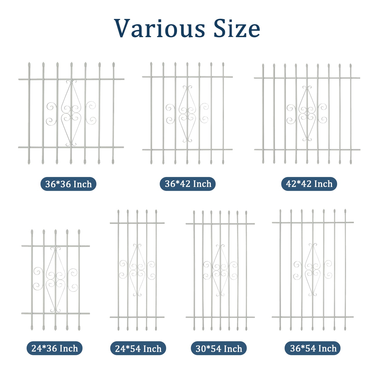 Spear Point Window Bar Guard 30" x 54"