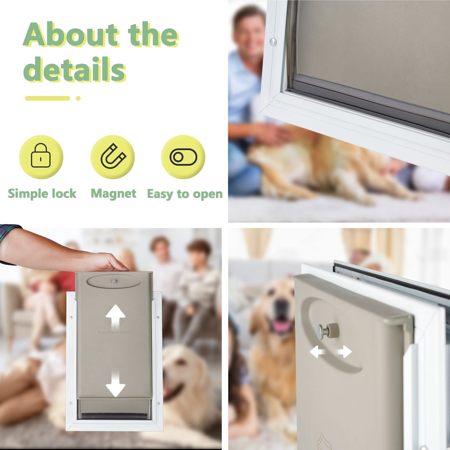 Freedom Aluminum Dog and Cat Door - Durable Frame