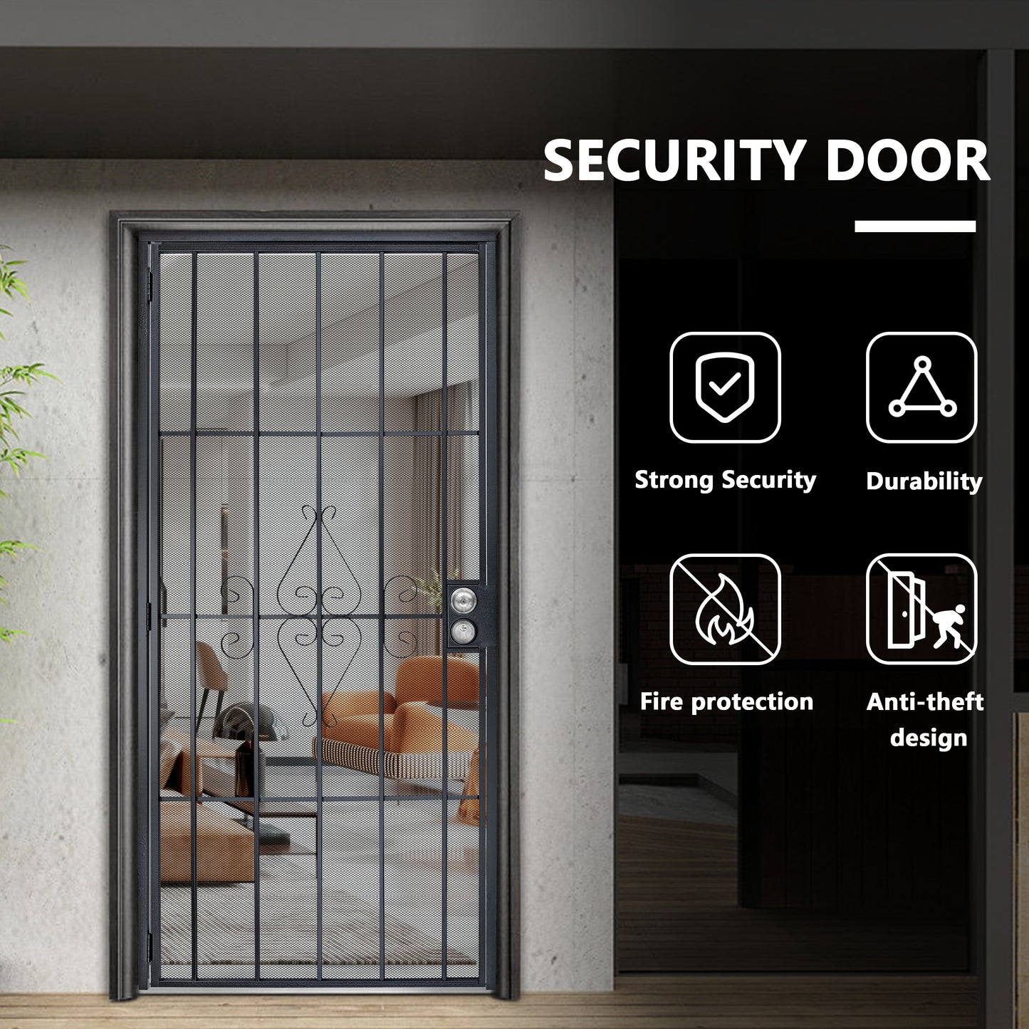 Security Screen Door #A6711 (Will not ship)