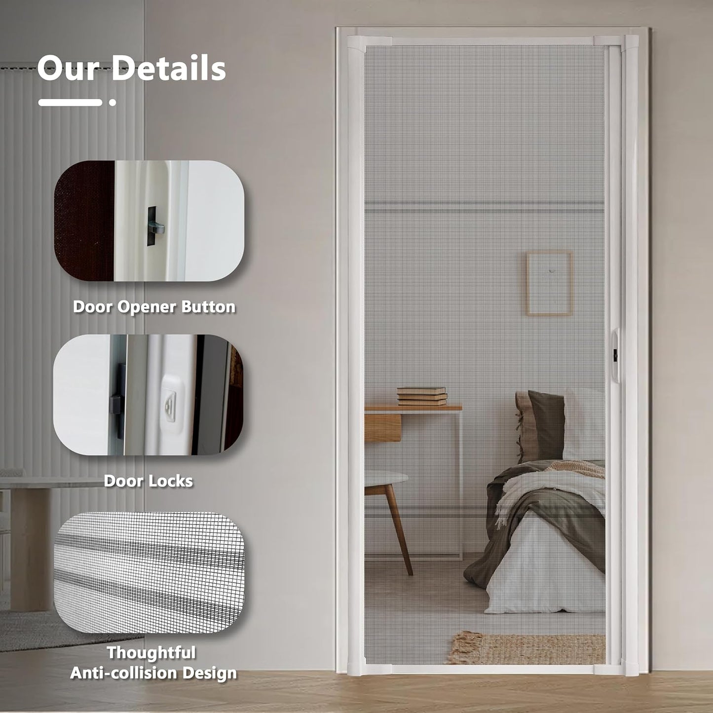 Retractable Screen Door Retractable Screen Doors for Single Door (36 X 80)