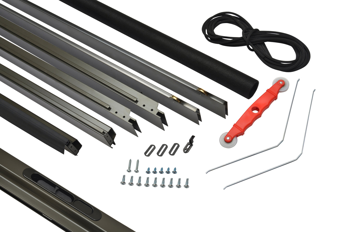 K.D. Heavy Duty Aluminum Sliding Patio Screen Door Kit - 2.5" Frame