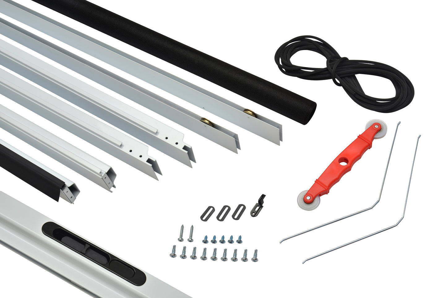 K.D. Heavy Duty Aluminum Sliding Patio Screen Door Kit - 2.5" Frame