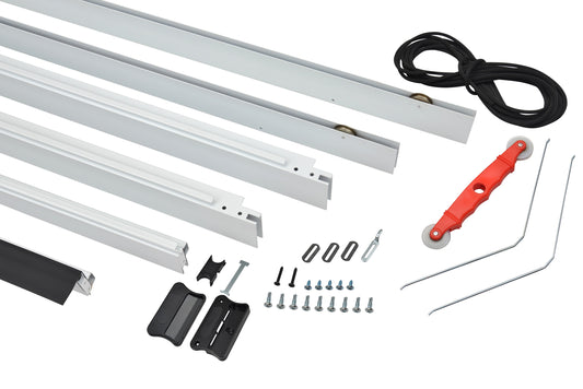 K.D. Heavy Duty Galv. Steel Sliding Patio Screen Door Kit - 1-7/8" Frame